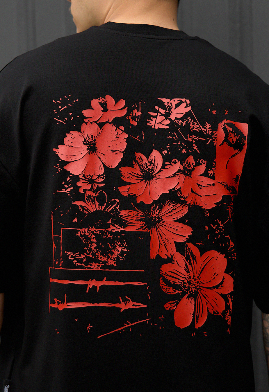 Koszulka Staff red flowers oversize